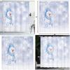 Cozy Snowman Cartoon Winter Shower Curtain, Festive Merry Christmas Bathroom Decor Set