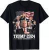 President Donald J Trump 2024 Cotton Black All Size Unisex T Shirt Unisex T-Shirt