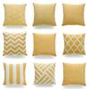 Luxurious Mustard Yellow Geometric Pillow Case For Fall And Autumn Decor