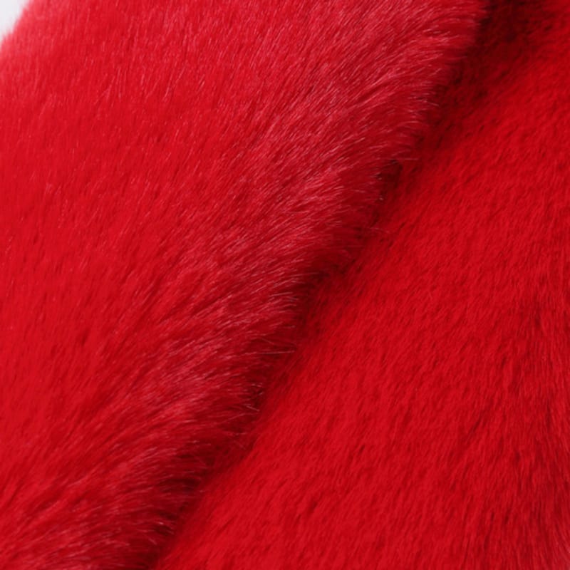 LALA Fur Scarf Petite Red