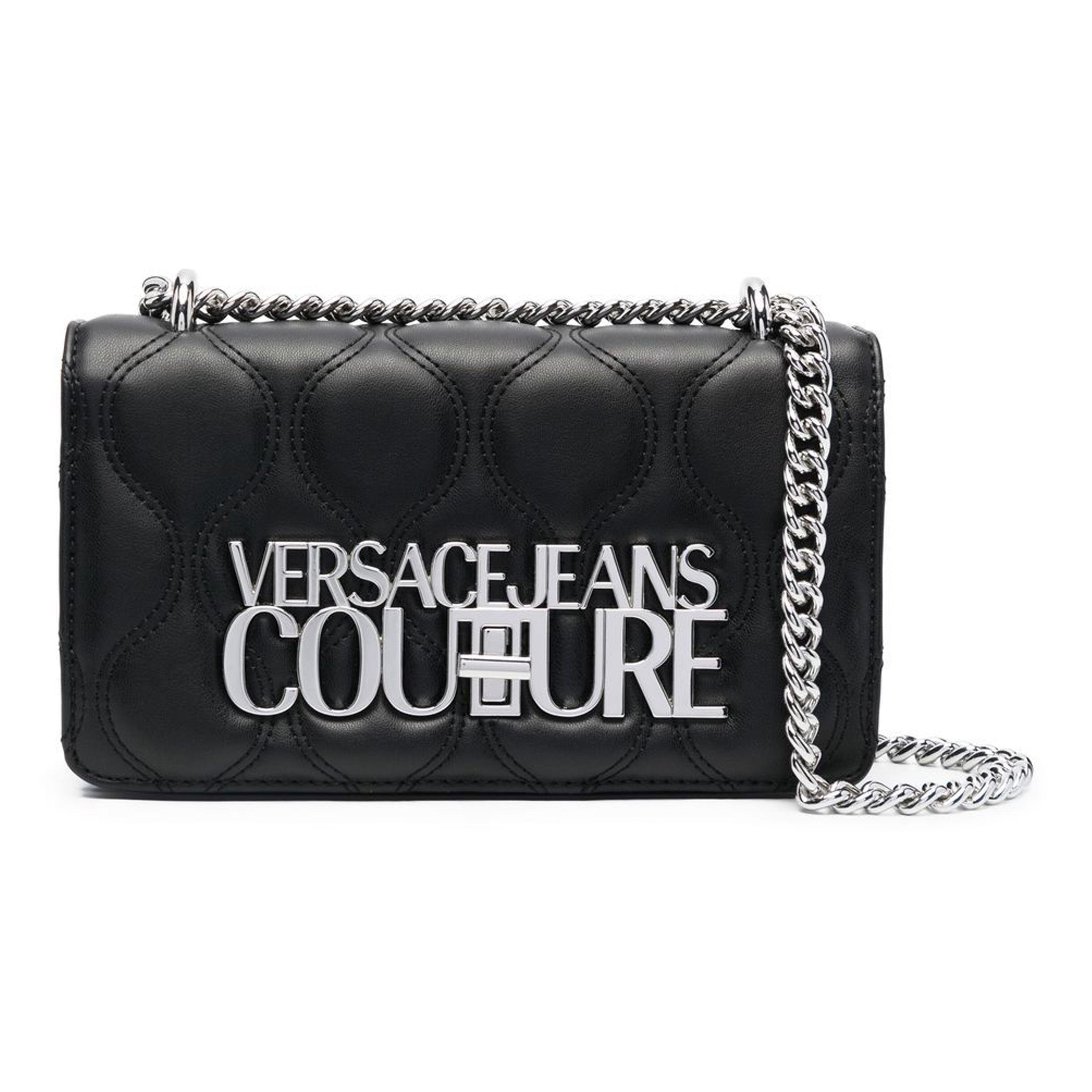 Versace Jeans Couture Wave Quilted Design Adjustable Chain Shoulder Bag Women Shoulder Bag Black 73VA4BL1-ZS409-899 Basic Set BagDust Bag 27990₽