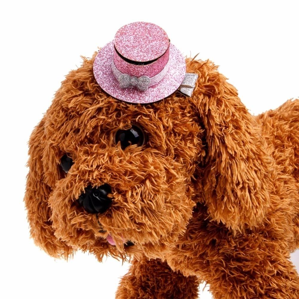 1 Stück Hundeaccessoires Krone Schleifen Haarspangen Bunte Kleine Haarnadel Stoff Haustier Kopfschmuck Baby Lieblicher Kopfschmuck