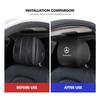 UOOGV1 Car Headrest Cover Dustproof Cover For Front Seat Head Rests For Mercedes Benz CLK GLC W212 C200 C300 W203 W204 W205 W169 W176