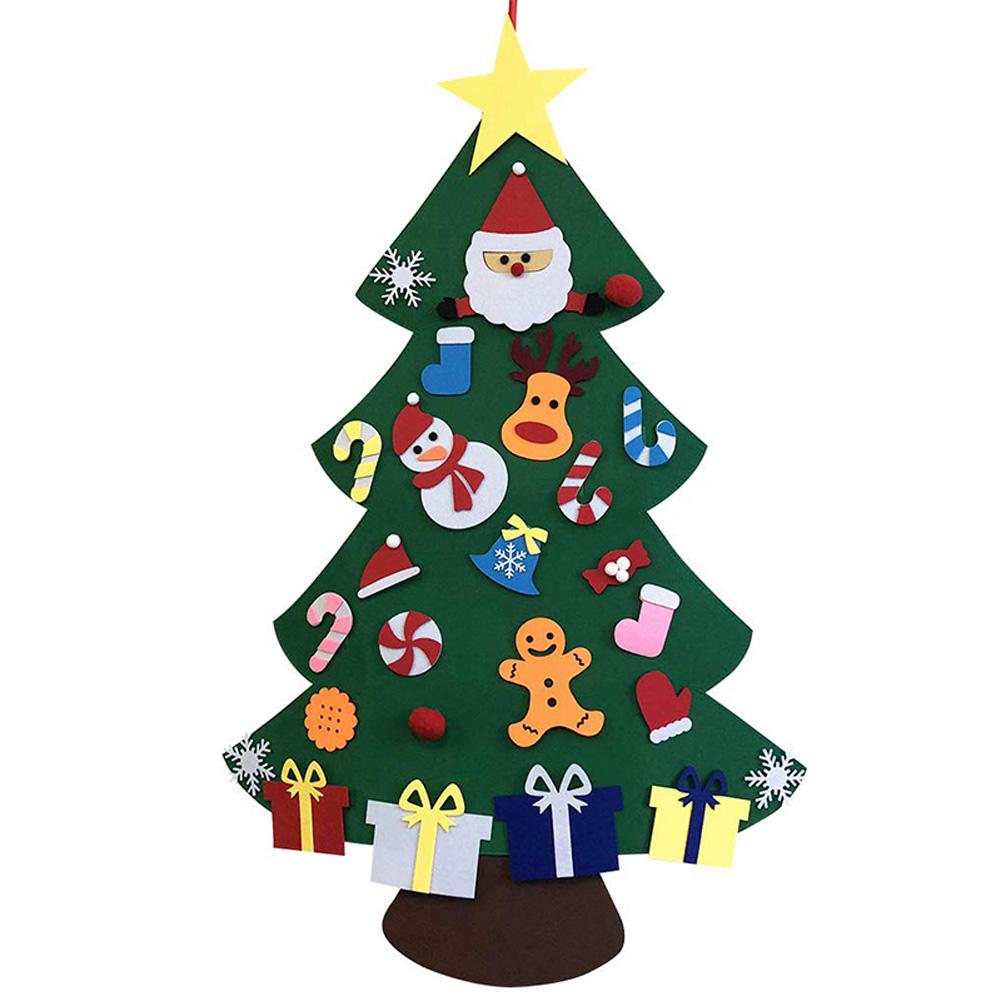 Árbol de Navidad de Fieltro DIY Manualidad Educativa Kit de Adornos Decoración Para Niños Niños