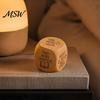 Natural Wood Reading Gift Wooden Decision Dice, 6-Sided Engraved Quotes Prompt, Library Habit Organizer Charm, Fun Companion Book Lover Dice
