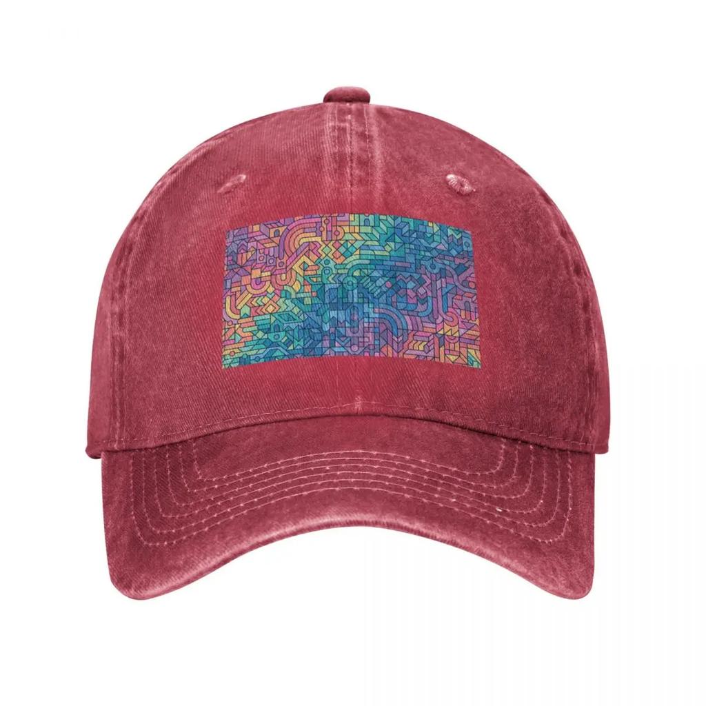 Colourful Chaos Baseball Cap Golf Hat Unisex Fishing Caps Unisex Derby Hat Sunscreen Hats Unisex Womens
