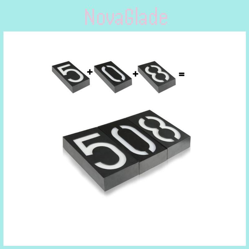 Elegant Led Solar Powered House Address Number Digits With Waterproof Design
