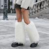Fellimitat Lockiges Flauschiges Beinwärmer 40cm Knielang Mädchen Socken Warmer Knieschutz Spicy Girls