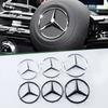 C200 E200 For AMG Benz ABS 3D Star Logo Hollow Badge Sticker For Mercedes Benz AMG GLK W202 W204 W210 W211 W212 W220 Car Steerin