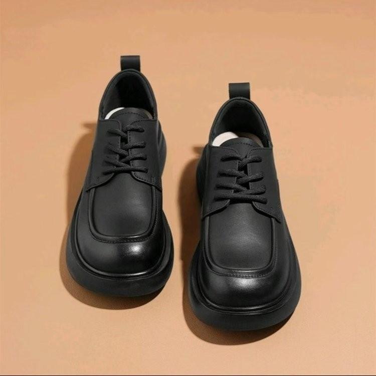 

Новая осенняя женская обувь на платформе на шнуровке, одинарная обувь, весенне-осенние универсальные туфли из маленькой кожи для женщин 40