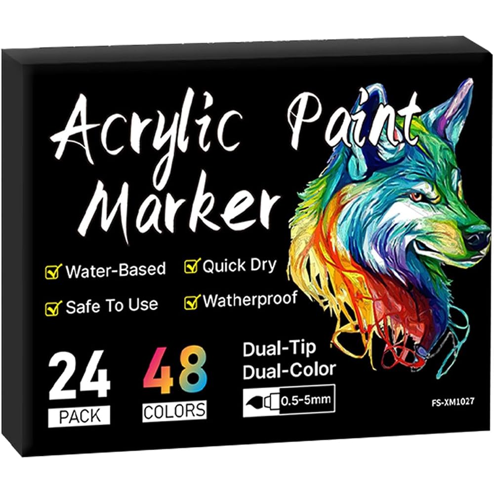 Graffiti paint marker, color marker pen set, double headed art marker pen, quick drying graphic m...