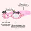 Children Swim Goggles with Eyelashes Waterproof No Leakage Anti-Fog Clear Lens Boys Girls Silicone Swim Goggles Diving Snorkeling Equipment