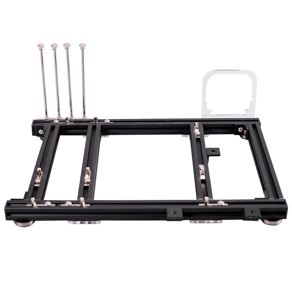 DIY Open Design Aluminum Alloy M ATX Computer Case Overclocking Test Platform (Full Black S)