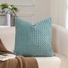 4Pcs Corduroy Throw Pillow Cover 3D Texture Plush Pillow Case Solid Color Cushion Cover