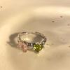 PANJBJ 925 Sterling Silver Multicolour Zircon Ring for Women Girl Fashion Sweet Versatile Jewelry Birthday Gift Dropshipping
