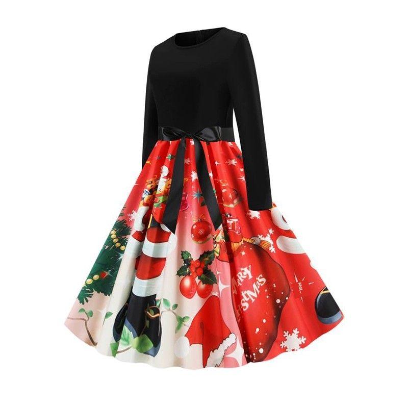 

Women s Folding Slim Fit All-Matching Long Sleeve Big Hem Dress Picture Color 2XL