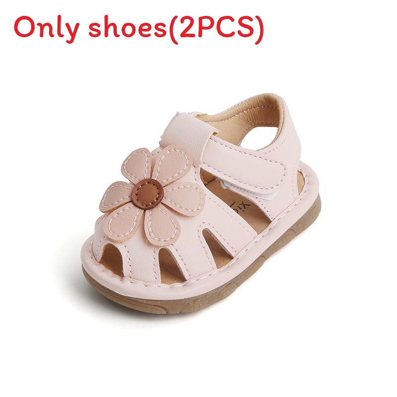 

Baby Girl Summer Sandals Pu Non Slip Soft Sole For Toddler Walks 13cm рожевий