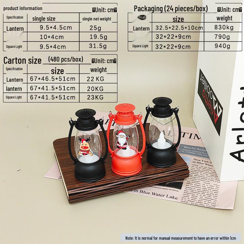 Mini Retro Portable Pony Lantern: Halloween Oil Lamp & Electronic Candle Night Light