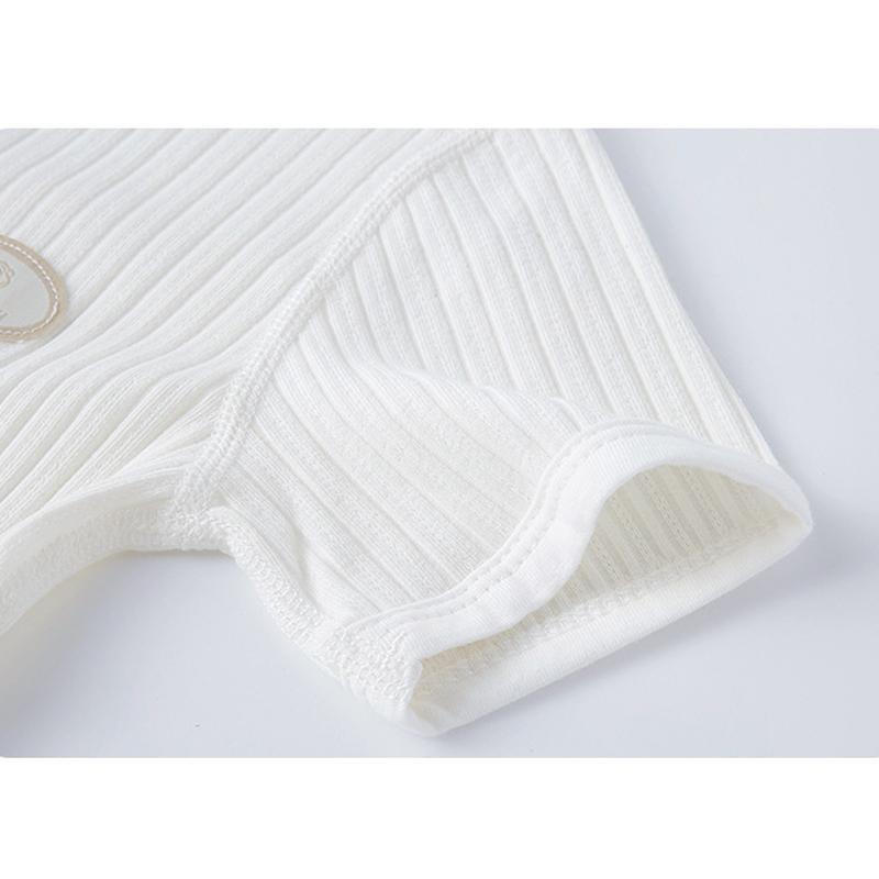 KIDDIEZOOM Infant Boy Girl Boneless Onesie Baby Double Belly Protector Strap Soft Comfort Newborn Clothing