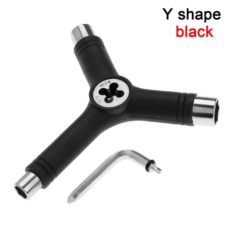 Multifunctional Skateboard Tool Y-shaped Key Screwdriver Portable Compact Design for Easy Usage