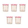 5Pcs 50/150/250/380ML Transparent Glass Pickle Bottle with Lid Multifunctional Strawberry Jam Spice Storage Jar Reusable Empty Food Container