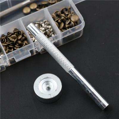 120Pcs/Set Leather Craft Repair Double Cap Rivets Tubular Metal Stud Fixing Tool