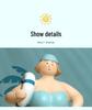 Alluring Beach Woman Resin Figurine - Home Decor Accent