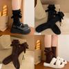 Cute Bowknot Socks for Women Middle Tube Sock Stylish Princess Dress Socks with Delicate Detail