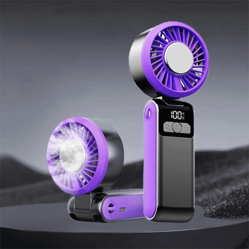 Lightweight Construction Handheld Fan Flexible Folding Design Desktop Fan  Travel Use