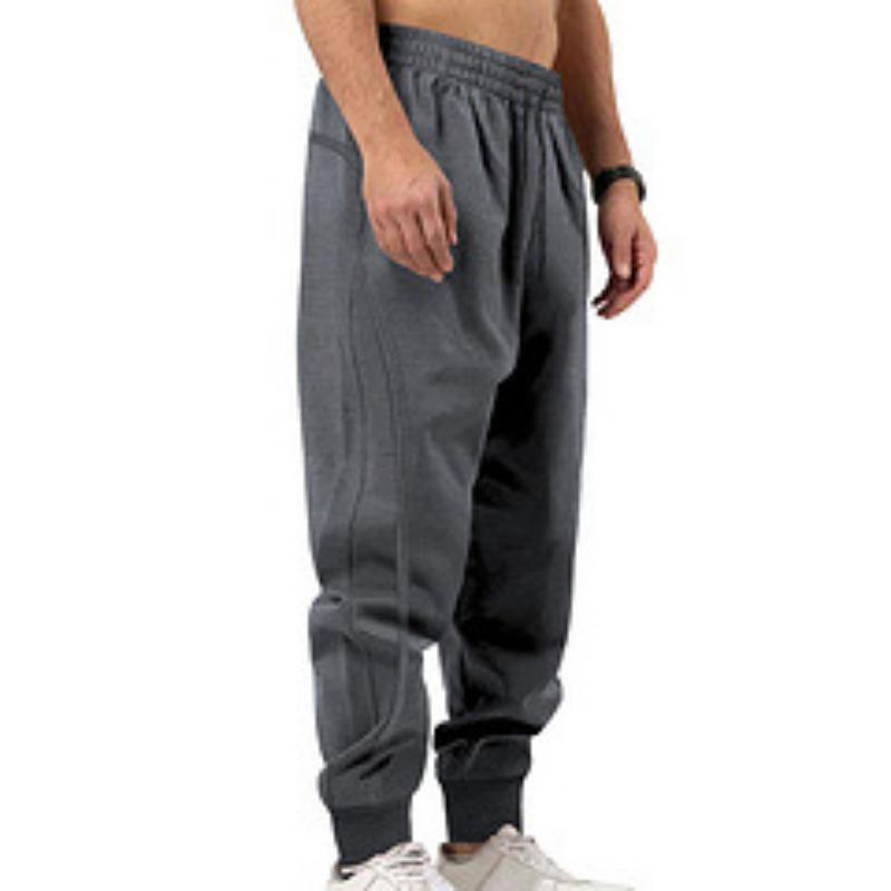 

European and American 2026 Men s Trendy Design Casual Sports Trousers XXXL сірий