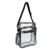 Clear Messenger Bag PVC Waterproof Visible Zipper Design Crossbody Tote Shoulder Bag for Travel
