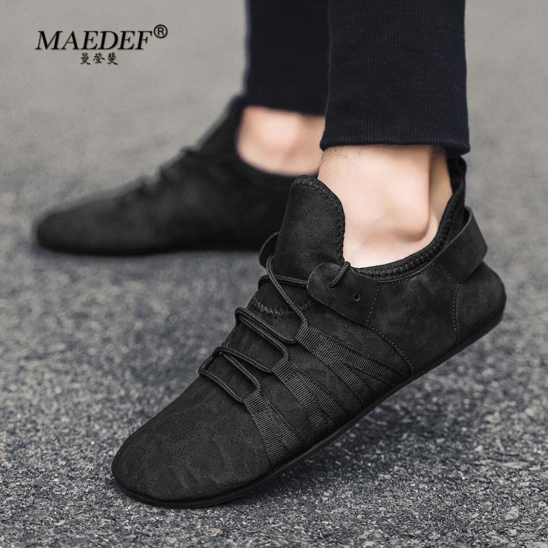 MAEDEF Shoes for Men Lightweight Fashion Designer Leisure Walking Breathable Flat Bottom Sports Men's Shoes Large Sizes 39-47