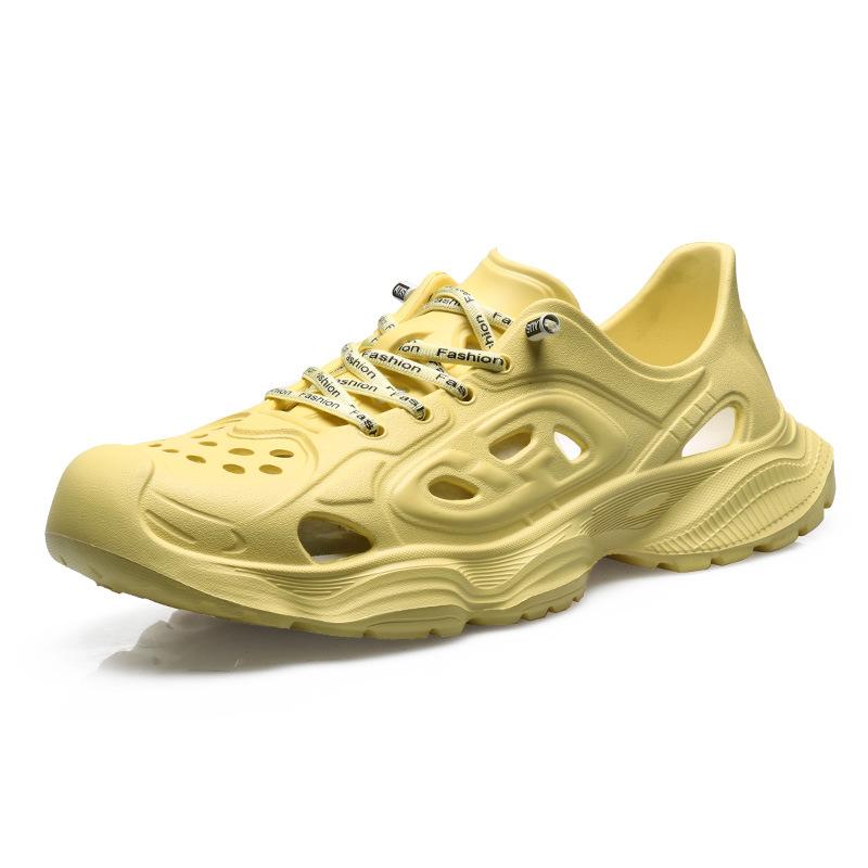 Sandal new fashion beach shoes men's hollow sandals summer wear thick-soled non-slip trend foot hole shoes