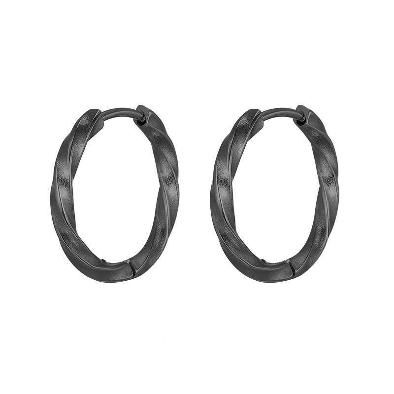 Mobius Titanium Steel Hoop Earrings: Unisex High-End Ear Jewelry
