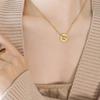 18K Gold-Plated Titanium Necklace with European Style Pendant