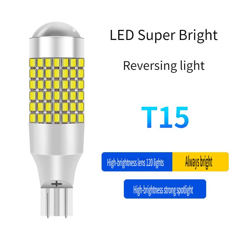 2 Stück 1156 BA15S 7440 W21W LED Rückfahrlichtlampe 12V Canbus 120 SMD 6500K Weiß T15 T20 Auto Heck Park Brems Blinkerleuchten