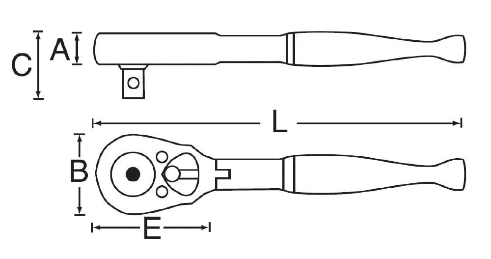 SIGNET Drive Flex Stubby Ratchet Handle 12531 3/8 (42T)