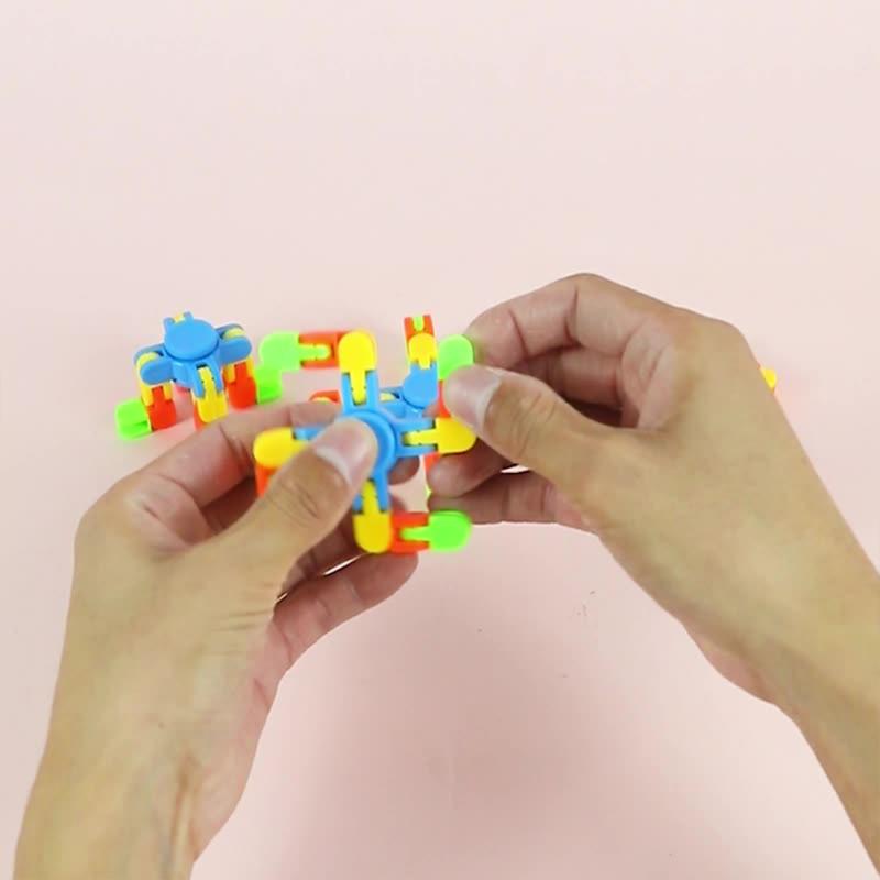 Intelligence Diy Rotary  Gyro  Fingertip  Interactive  Toy, Four-corner Chain Desktop Stress Relief
