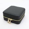 In Stock Engagement Gift Set: Multi-Functional Jewelry Box with Mirror, Ring Holder, and Leather Necklace Compartment.