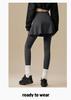 Plus-Size Micro-Flare Skirted Leggings for Women - Warm, Thick, Velvet Base Layer for Spring & Autumn