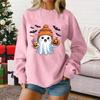 Ladies Fashion Casual Halloween Printed Pullover Sweater