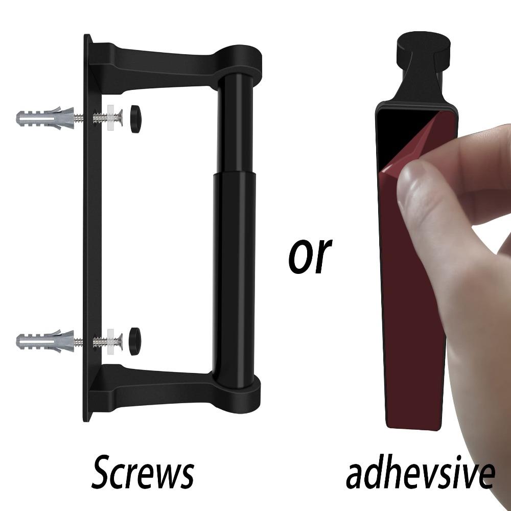 Matte Black Toilet Paper Holder Space Aluminum Bathroom Organizer Bathroom