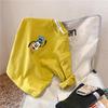Disney T-shirt New Cartoon Print Long Sleeve Tops Mickey T Shirt Solid Color Versatile Base Shirt Boys And Girls Printed Tees