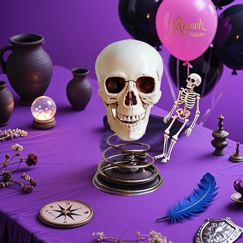 Halloween Skull Crow Tree Topper Home Festivel Desktop Ornament Party Atmosphere Props Halloween Gift  Year Home Decor