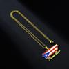 Versatile Puerto Rico Flag Pendant Necklace Puerto Rico Culture Necklace Fashion Jewelry Suitable for Various Occasion