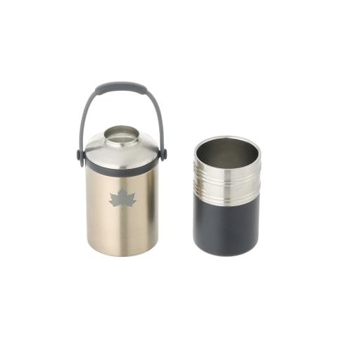 LOGOS PET Bottle Cylinder, Hot/Cold Insulation Holder, Vacuum Insulated, Fits 370-670ml, 87mm Body Diameter, 81287640