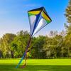 Diamond Kite Eye-catching Easy Installation Polyester Rainbow Outdoor Sports Kite for Children
