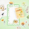 45Pcs/set Chrysanthemum and Sunflower Flowers Stickers Decorative Sticker Diary Stationery Album Sticker Flakes Scrapbooking