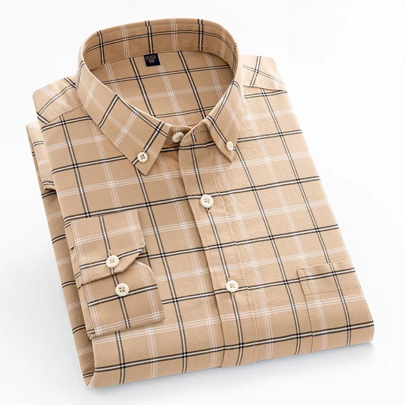 New in shirt hight quality 100%cotton oxford long-sleeve shirts for men slim fit formal shirt soft office elegants white clothes