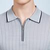 Antonio Men's Lyocell-Silk Blend Jacquard Polo Shirt